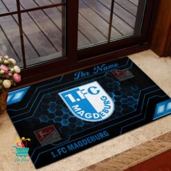 1. FC Magdeburg - Fußmatte aus Gummi Neue Version mit Ihrem Namen