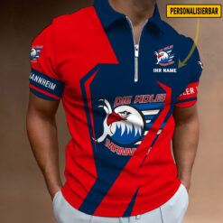 Adler Mannheim - Reißverschluss Poloshirt Sonderausgabe mit Ihrem Namen