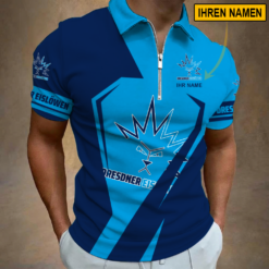 Dresdner Eislöwen - Reißverschluss Poloshirt Sonderausgabe mit Ihrem Namen