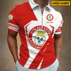 EV Landshut - Reißverschluss Poloshirt Sonderausgabe mit Ihrem Namen
