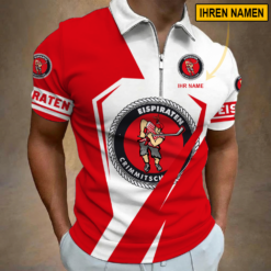 Eispiraten Crimmitschau - Reißverschluss Poloshirt Sonderausgabe mit Ihrem Namen