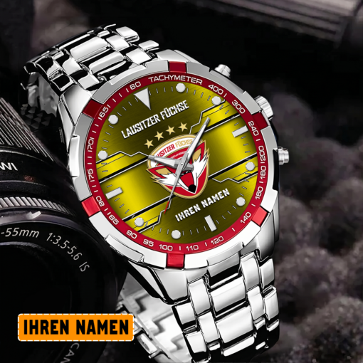 Lausitzer Füchse – Aurora Uhr Sonderausgabe mit Ihrem Namen Lausitzer Füchse – Aurora Uhr Sonderausgabe mit Ihrem Namen