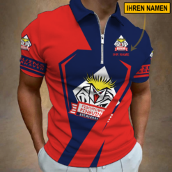 Pinguins Bremerhaven - Reißverschluss Poloshirt Sonderausgabe mit Ihrem Namen