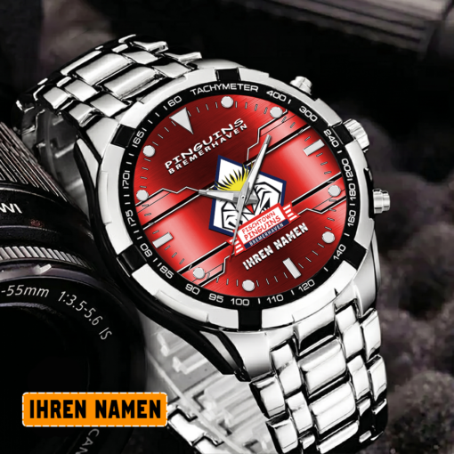 Pinguins Bremerhaven – Aurora Uhr Sonderausgabe mit Ihrem Namen Pinguins Bremerhaven – Aurora Uhr Sonderausgabe mit Ihrem Namen