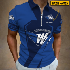 Schwenninger Wild Wings - Reißverschluss Poloshirt Sonderausgabe mit Ihrem Namen