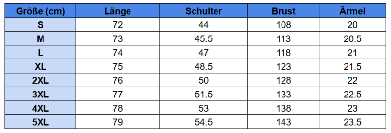 Waffle Polo Größentabelle