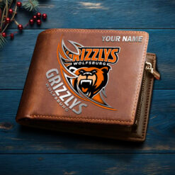 Grizzlys Wolfsburg – Ledergeldbörse Neue Edition mit Ihrem Namen