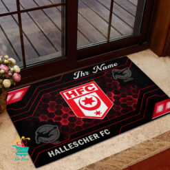 Hallescher FC - Fußmatte aus Gummi Neue Version mit Ihrem Namen