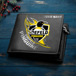 Krefeld Pinguine - Ledergeldbörse Neue Edition mit Ihrem Namen
