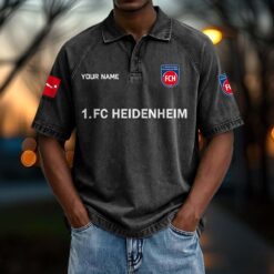 1. FC Heidenheim – Vintage Wash Polo Neue Version mit Ihrem Namen