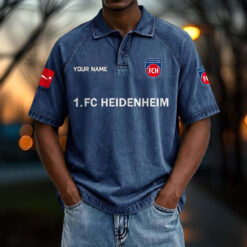 1. FC Heidenheim - Vintage Wash Polo Neue Version mit Ihrem Namen