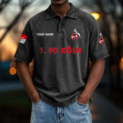 1. FC Köln - Vintage Wash Polo Neue Version mit Ihrem Namen