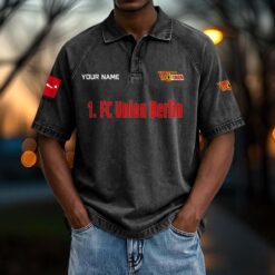 1. FC Union Berlin - Vintage Wash Polo Neue Version mit Ihrem Namen