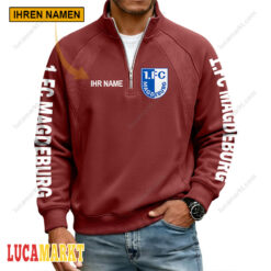1. FC Magdeburg – Pullover mit Reißverschluss Sonderausgabe mit Ihrem Namen