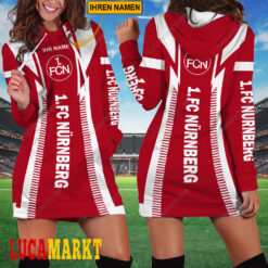 1. FC Nürnberg - Damenkleid mit Kapuze Sonderausgabe mit Ihrem Namen