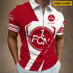 1. FC Nürnberg - Reißverschluss Poloshirt Sonderausgabe mit Ihrem Namen