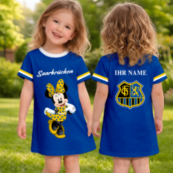 1. FC Saarbrücken - Mädchenkleid Minnie mit Ihrem Namen