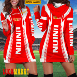 1. FC Union Berlin - Damenkleid mit Kapuze Sonderausgabe mit Ihrem Namen