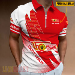1. FC Union Berlin - Reißverschluss Poloshirt Neue Version mit Ihrem Namen