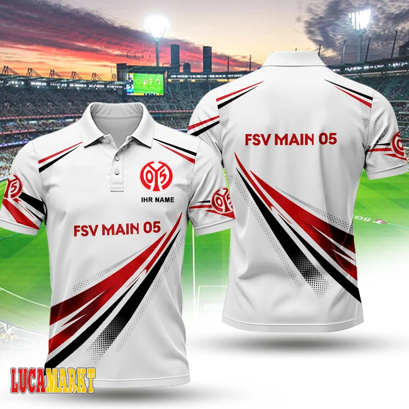 1. FSV Mainz 05 – Polo Hemd Sportlicher Stil mit Ihrem Namen 1. FSV Mainz 05 – Polo Hemd Sportlicher Stil mit Ihrem Namen