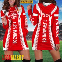 1. FSV Mainz 05 - Damenkleid mit Kapuze Sonderausgabe mit Ihrem Namen