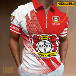 Bayer 04 Leverkusen - Reißverschluss Poloshirt Neue Version mit Ihrem Namen