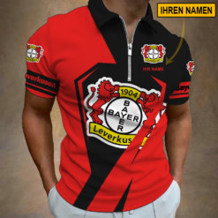 Bayer 04 Leverkusen - Reißverschluss Poloshirt Sonderausgabe mit Ihrem Namen