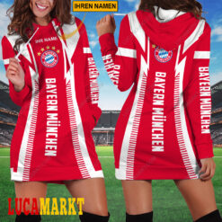 Bayern München - Damenkleid mit Kapuze Sonderausgabe mit Ihrem Namen