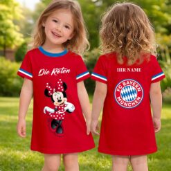Bayern München – Mädchenkleid Minnie mit Ihrem Namen