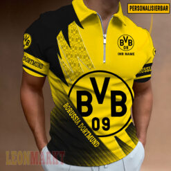 Borussia Dortmund - Reißverschluss Poloshirt Neue Version mit Ihrem Namen