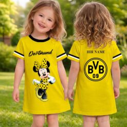 Borussia Dortmund – Mädchenkleid Minnie mit Ihrem Namen