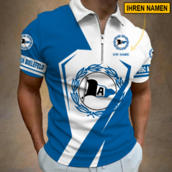 DSC Arminia Bielefeld - Reißverschluss Poloshirt Sonderausgabe mit Ihrem Namen