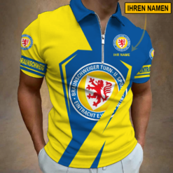 Eintracht Braunschweig - Reißverschluss Poloshirt Sonderausgabe mit Ihrem Namen