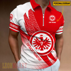Eintracht Frankfurt - Reißverschluss Poloshirt Neue Version mit Ihrem Namen