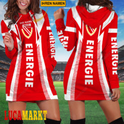 Energie Cottbus - Damenkleid mit Kapuze Sonderausgabe mit Ihrem Namen