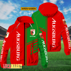 FC Augsburg - FlexZip Hoodie Neue Edition mit Ihrem Namen