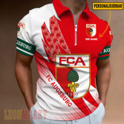 FC Augsburg - Reißverschluss Poloshirt Neue Version mit Ihrem Namen