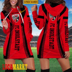 FC Ingolstadt 04 - Damenkleid mit Kapuze Sonderausgabe mit Ihrem Namen