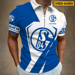 FC Schalke 04 - Reißverschluss Poloshirt Sonderausgabe mit Ihrem Namen