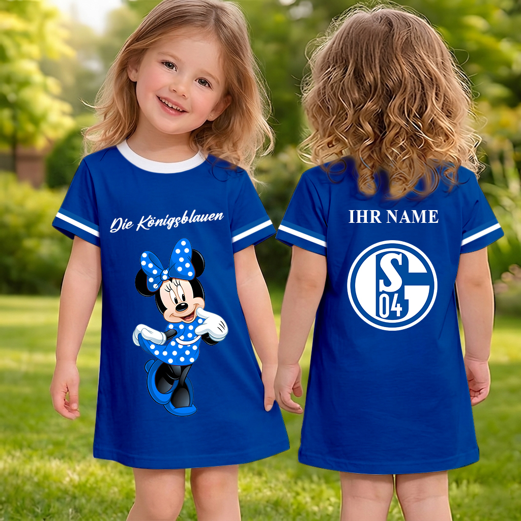 FC Schalke 04 – Mädchenkleid Minnie mit Ihrem Namen FC Schalke 04 – Mädchenkleid Minnie mit Ihrem Namen