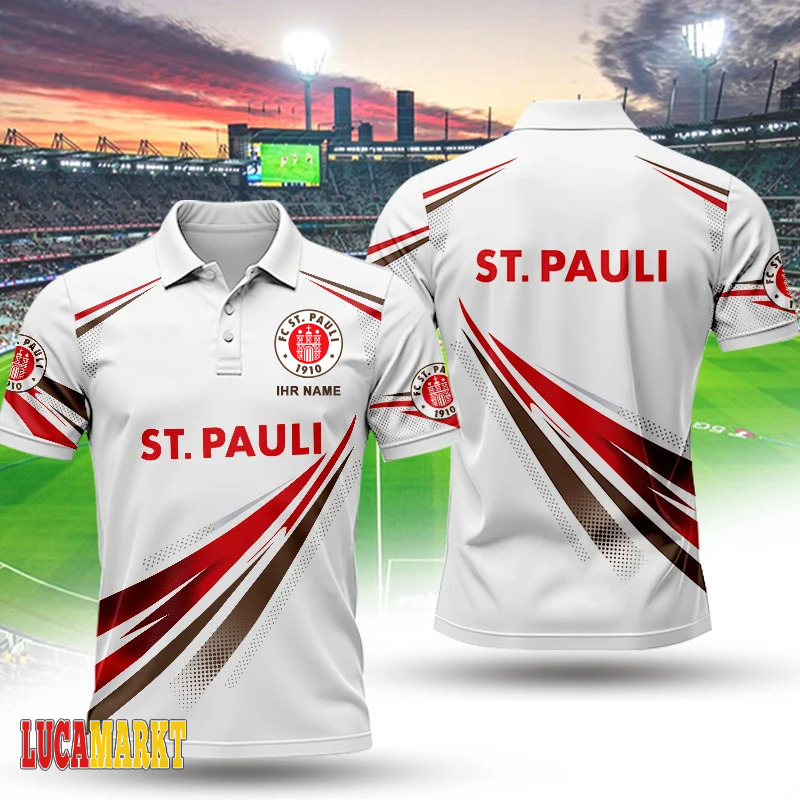 FC St. Pauli – Polo Hemd Sportlicher Stil mit Ihrem Namen FC St. Pauli – Polo Hemd Sportlicher Stil mit Ihrem Namen