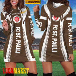 FC St. Pauli - Damenkleid mit Kapuze Sonderausgabe mit Ihrem Namen