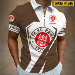 FC St. Pauli - Reißverschluss Poloshirt Sonderausgabe mit Ihrem Namen
