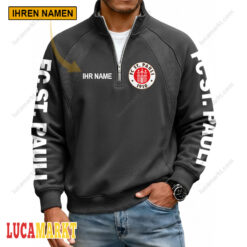 FC St. Pauli - Pullover mit Reißverschluss Sonderausgabe mit Ihrem Namen