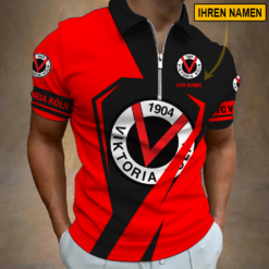 FC Viktoria Köln - Reißverschluss Poloshirt Sonderausgabe mit Ihrem Namen