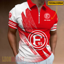 Fortuna Düsseldorf - Reißverschluss Poloshirt Neue Version mit Ihrem Namen