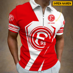 Fortuna Düsseldorf - Reißverschluss Poloshirt Sonderausgabe mit Ihrem Namen