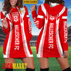 Hallescher FC - Damenkleid mit Kapuze Sonderausgabe mit Ihrem Namen