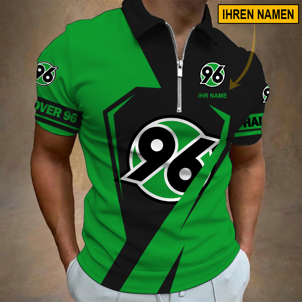 Hannover 96 – Reißverschluss Poloshirt Sonderausgabe mit Ihrem Namen Hannover 96 – Reißverschluss Poloshirt Sonderausgabe mit Ihrem Namen