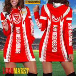 Jahn Regensburg - Damenkleid mit Kapuze Sonderausgabe mit Ihrem Namen
